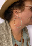 Large 70mm Sterling Silver Hoop Earrings
