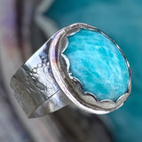 Handmade Amazonite Sterling Silver Ring