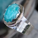 Handmade Amazonite Sterling Silver Ring