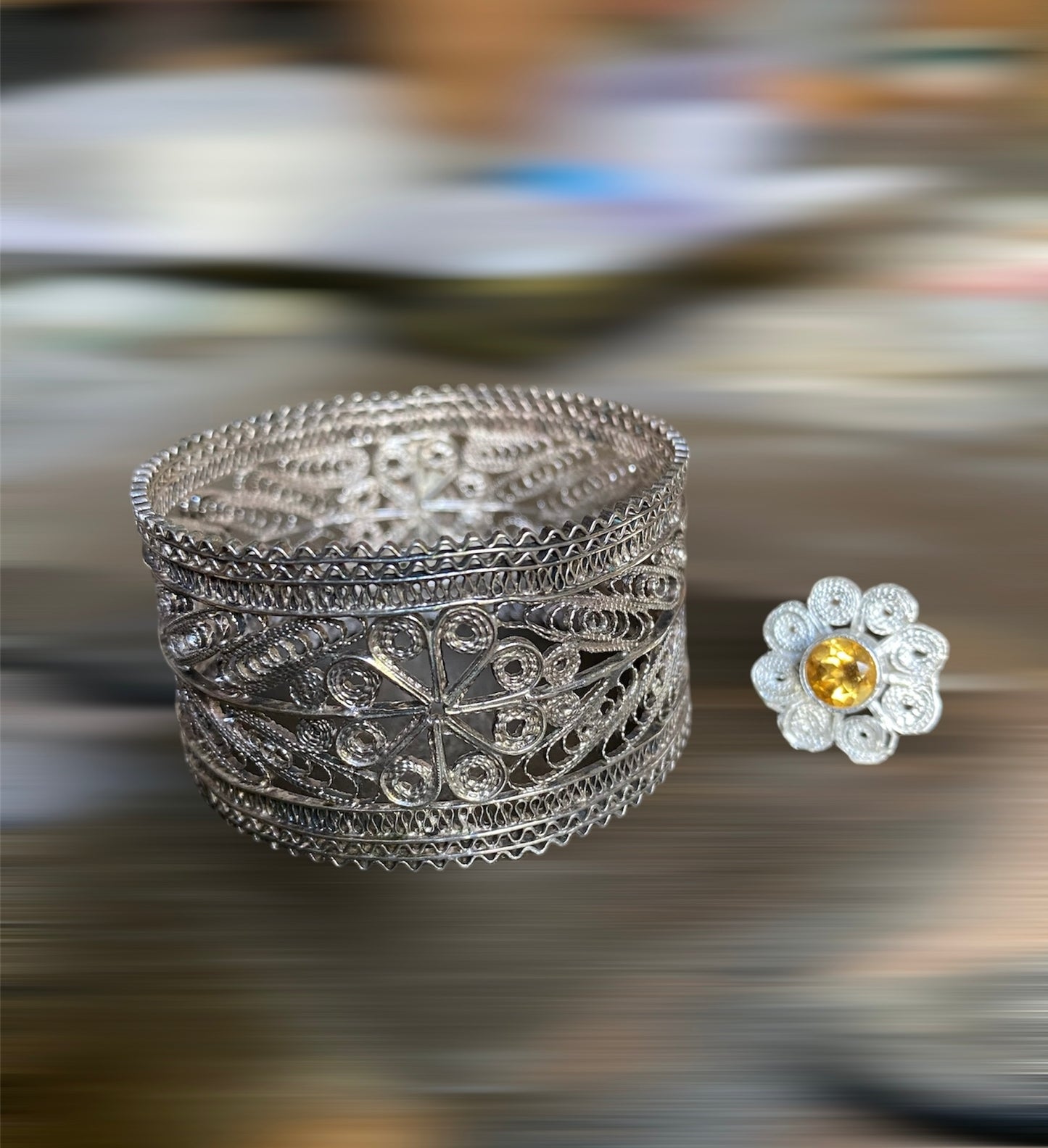 Handmade Sunflower Citrine Ring Madelon