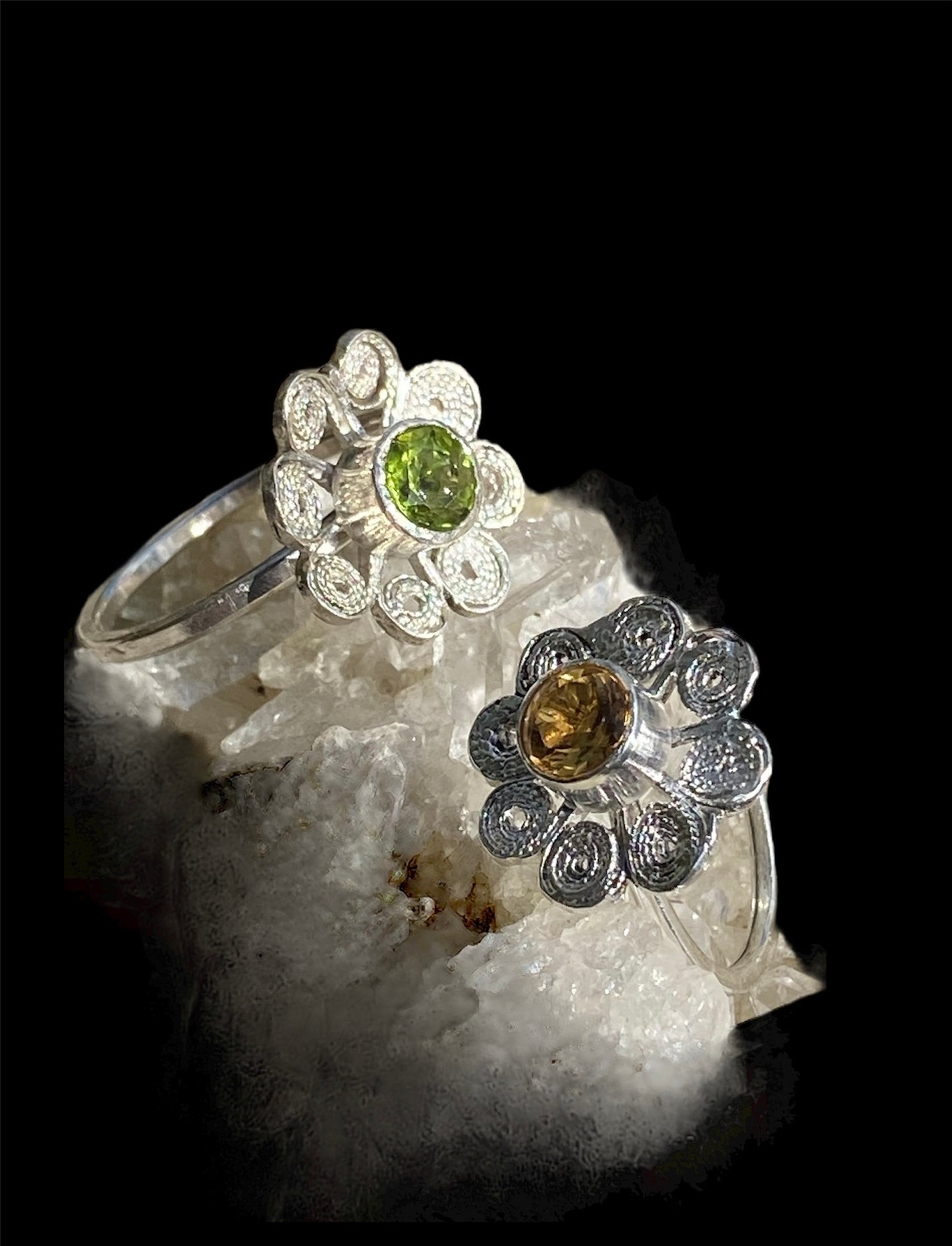 Handmade Sunflower Citrine Ring Madelon