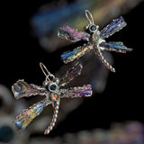 Handmade Australian Sapphire, Welo Opal & Blue Kyanite Earrings