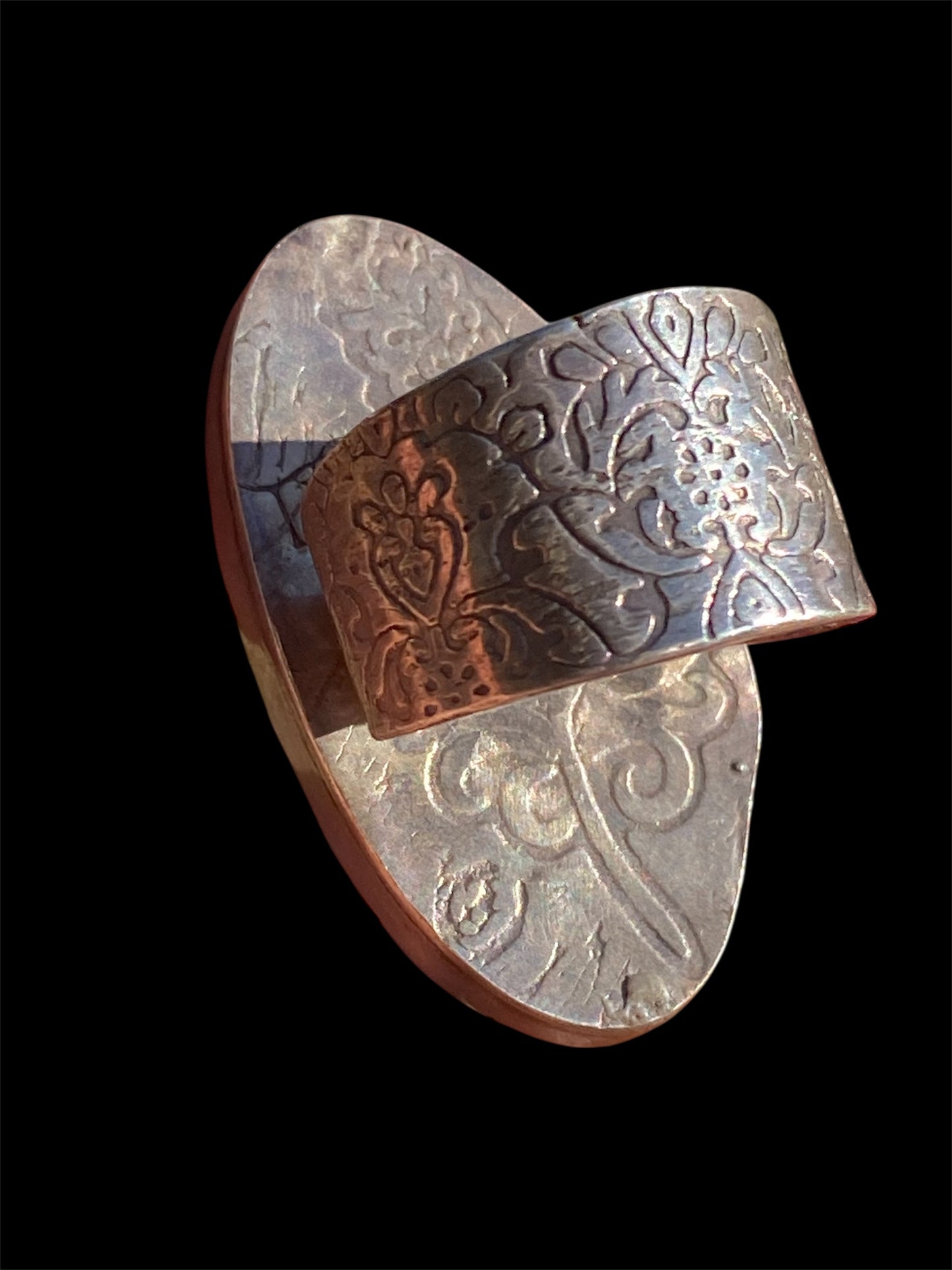 Handmade Oval Blue Lace Agate Gemstone Boho Ring