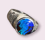 Bright Blue Opal Handmade Ring