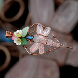 Copper Wrapped Dragonfly Pendant