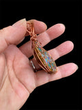 Copper Wrapped Ammonite Pendant