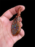 Copper Wrapped Ammonite Pendant