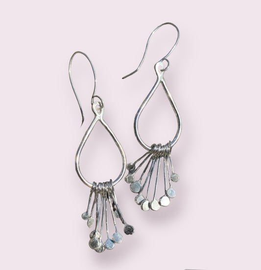 Handmade Sterling Silver Dangle Earrings sold