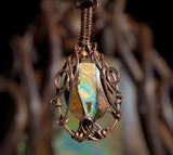 Copper Wrapped Australian Opal Pendant