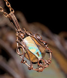 Copper Wrapped Australian Opal Pendant