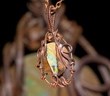 Copper Wrapped Australian Opal Pendant