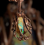 Copper Wrapped Australian Opal Pendant