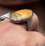 Handmade Bubblebee Jasper Ring
