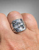 Five Sapphire Cast Signet Ring