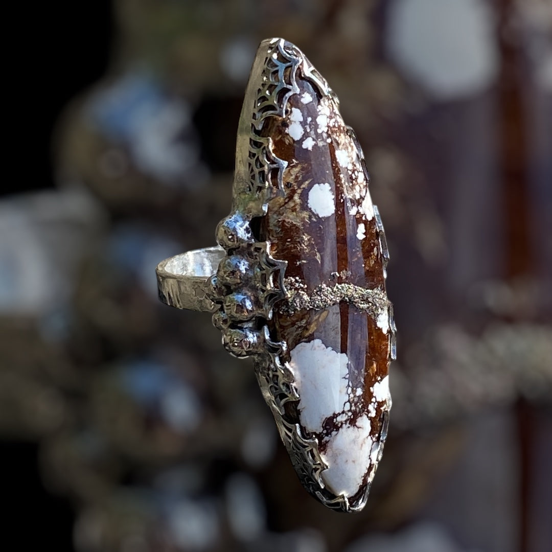 Handmade Wild Horse Magnesite Sterling Silver Ring
