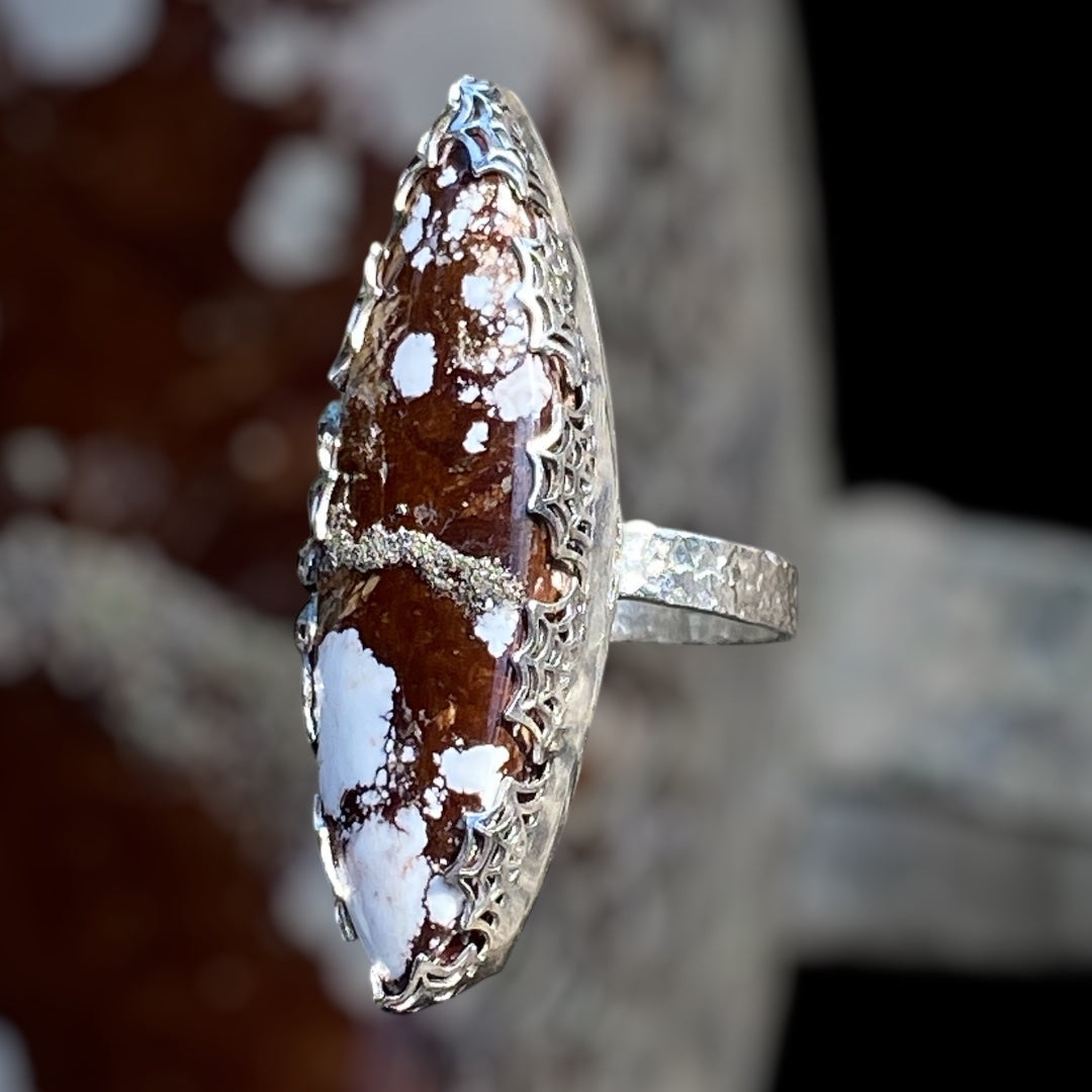 Handmade Wild Horse Magnesite Sterling Silver Ring