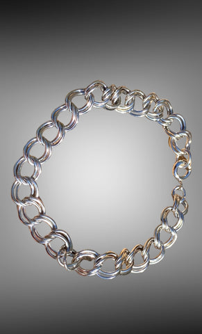 Antique Double Link Curb Chain Bracelet