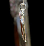 Handmade Ammonite and Pink Topaz Pendant