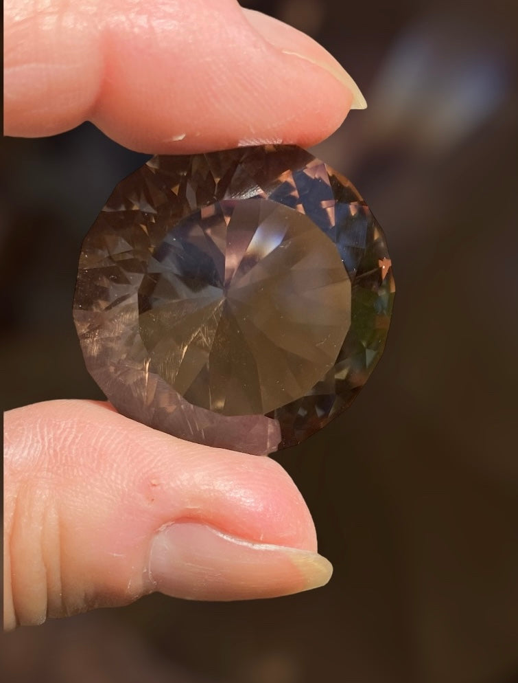 Hand Handmade Smoky Quartz Pendant – Large Statement Gemstone Necklace