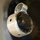 Handmade Smoky Quartz Satin Finish Silver Pendant