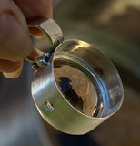 Handmade Smoky Quartz Satin Finish Silver Pendant