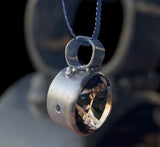 Handmade Smoky Quartz Satin Finish Silver Pendant