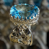Handmade Blue Topaz Cocktail Ring