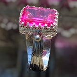 Handmade Pink Topaz Silver Ring