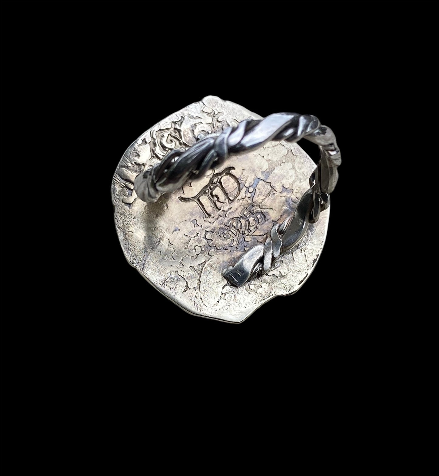 Handmade Ammonite Inlay Sterling Silver Ring sold