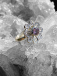 Handmade Pink Zircon Daisy Ring