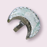 Handmade Variscite Crescent Moon Ring