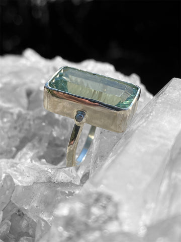 Handmade 14ct Green Fluorite Cocktail Ring