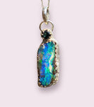 Handmade Australian Sapphire & Opal Pendant