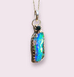 Handmade Australian Sapphire & Opal Pendant