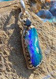 Handmade Australian Sapphire & Opal Pendant