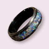 Australian Natural Opal & Resin Inlay Ring