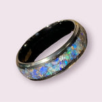 Australian Natural Opal & Resin Inlay Ring