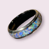 Handmade Australian Natural Opal & Resin Inlay Rings