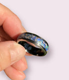 Handmade Australian Natural Opal & Resin Inlay Rings