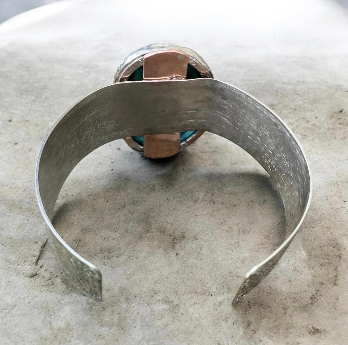 60.50ct Turquoise & Sterling Silver Statement Cuff