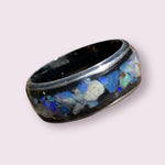 Handmade Australian Natural Opal & Resin Inlay Rings