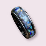 Handmade Australian Natural Opal & Resin Inlay Rings