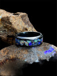 Handmade Australian Natural Opal & Resin Inlay Rings