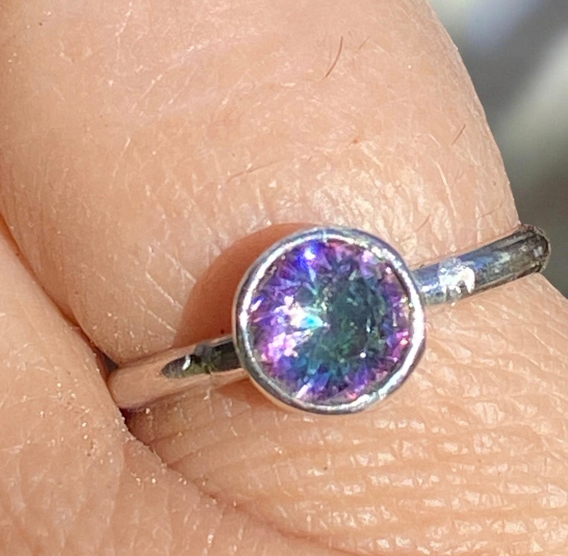 Mystic Topaz Sterling Silver Ring