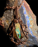 Copper Wrapped Australian Opal Pendant