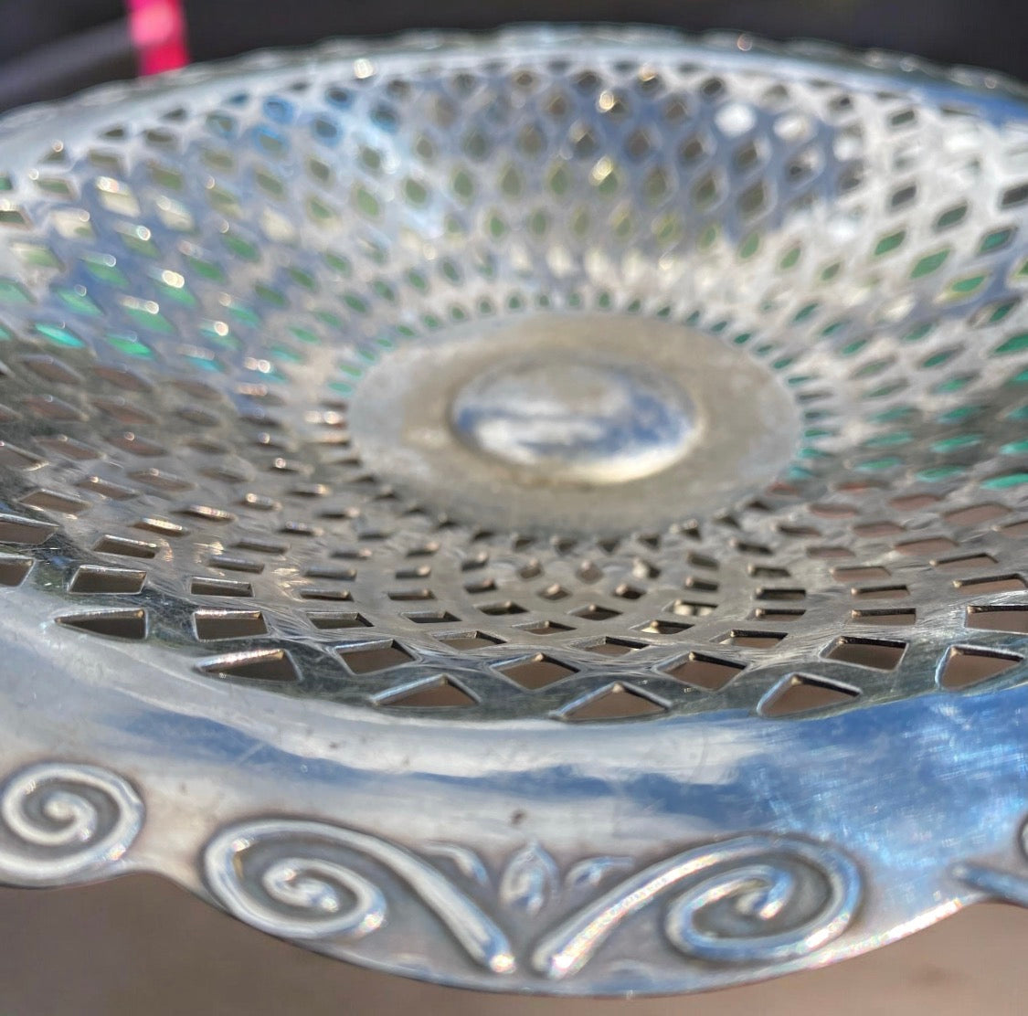 Vintage Australian Renown EPNS A1 Pierced Pedestal Bowl
