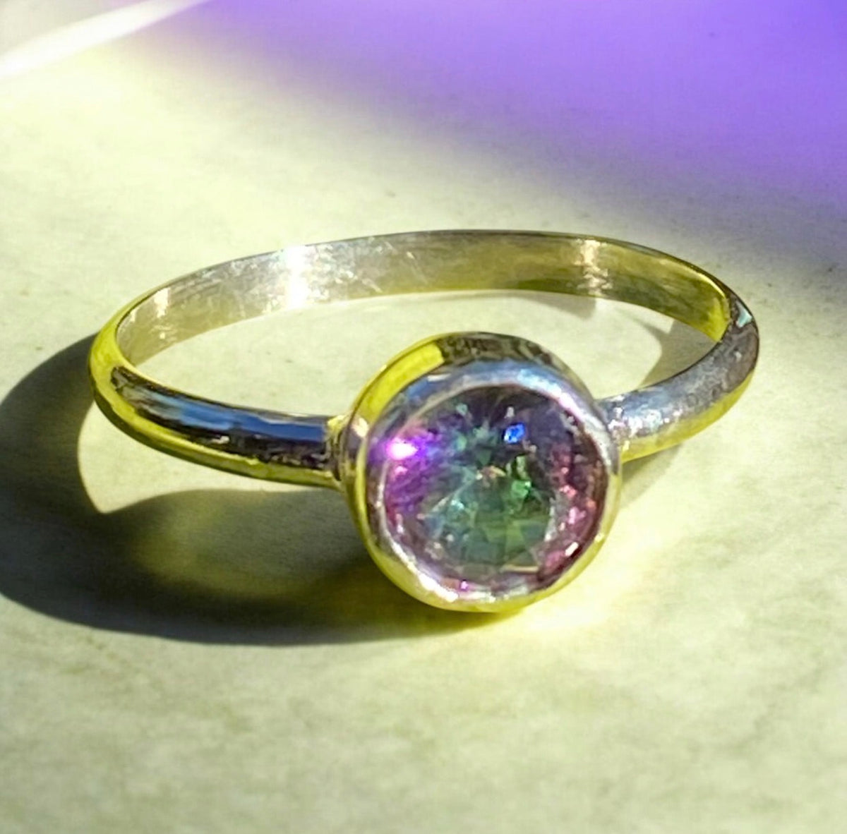 Mystic Topaz Sterling Silver Ring