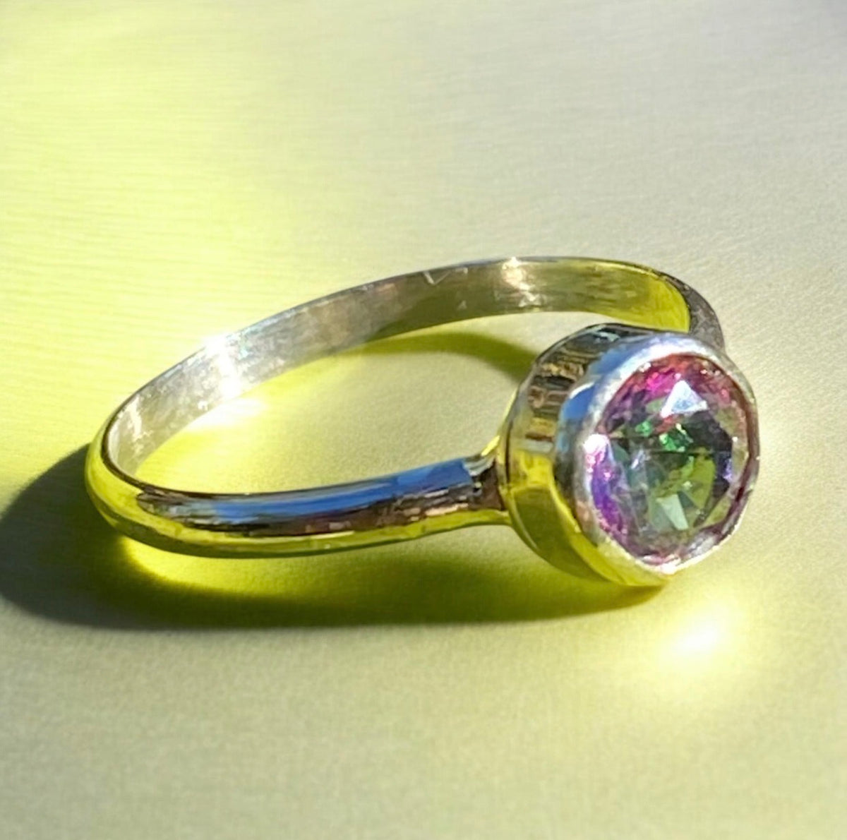 Mystic Topaz Sterling Silver Ring