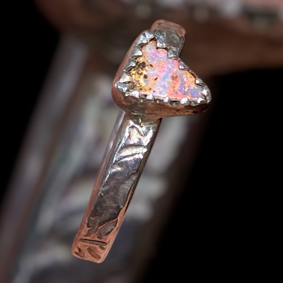 Handmade QLD Boulder Opal Ring