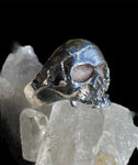 Sand Cast Sterling Silver Skull Ring